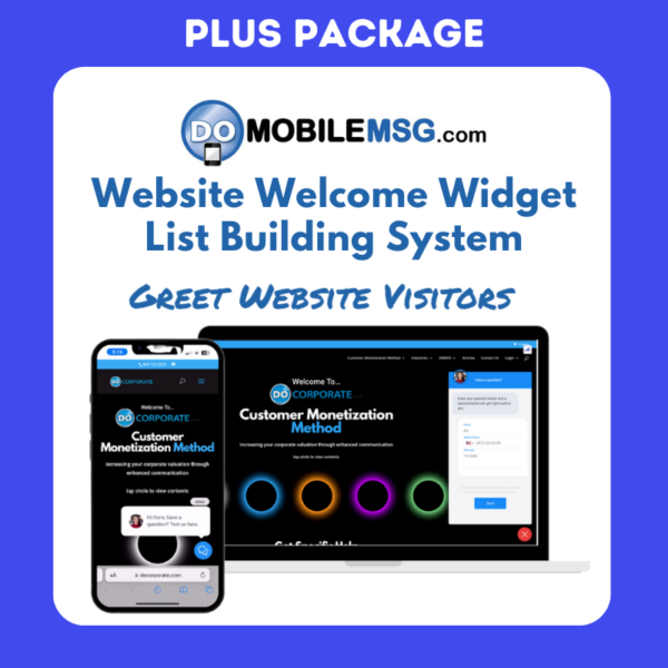 Website Welcome Widget Plus Package