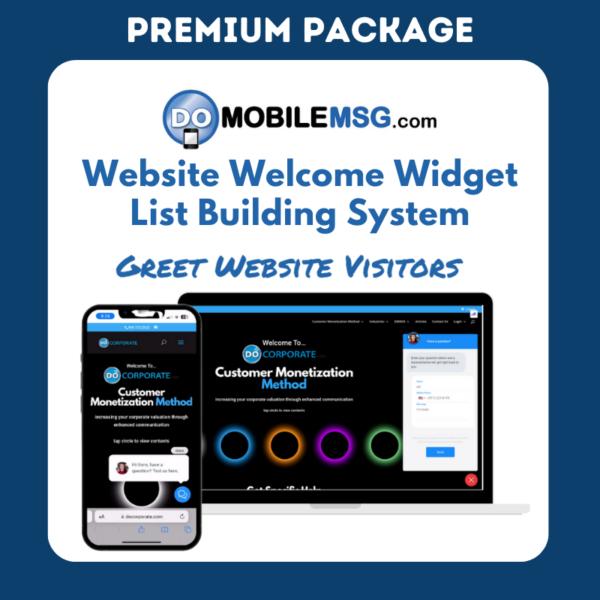 DoMobileMsg Website Welcome Widget Premium