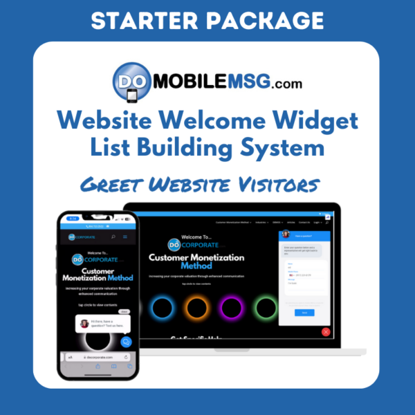 DoMobileMsg Website Welcome Widget Starter